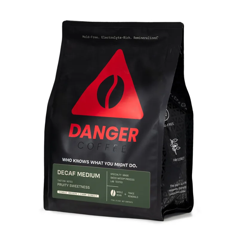 Danger Decaf whole bean bag
